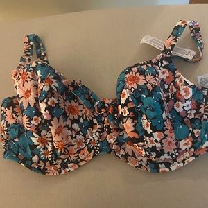 38E floral bikini top